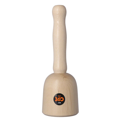 Cut360 Bildhauerklüpfel | Glockenform | 80 mm | Länge: 260 mm | Gewicht: 363 g | Weißbuche gedrechselt | Holzhammer für Schnitzarbeiten | Schnitzhammer & Klopfwerkzeug vereint zum Künstlerwerkzeug