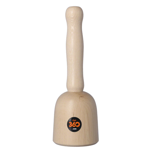 Cut360 Bildhauerklüpfel | Glockenform | 80 mm | Länge: 260 mm | Gewicht: 363 g | Weißbuche gedrechselt | Holzhammer für Schnitzarbeiten | Schnitzhammer & Klopfwerkzeug vereint zum Künstlerwerkzeug