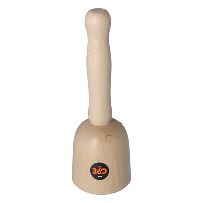 Cut360 Bildhauerklüpfel | Glockenform | 80 mm | Länge: 260 mm | Gewicht: 363 g | Weißbuche gedrechselt | Holzhammer für Schnitzarbeiten | Schnitzhammer & Klopfwerkzeug vereint zum Künstlerwerkzeug