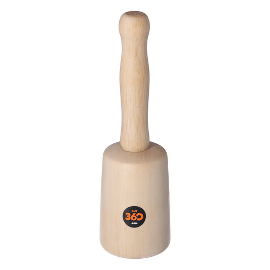 Cut360 Bildhauerklüpfel | konisch | 80 mm | Länge: 260 mm | Gewicht: 455 g | Weißbuche gedrechselt | Holzhammer für Schnitzarbeiten | Schnitzhammer & Klopfwerkzeug vereint zum Künstlerwerkzeug