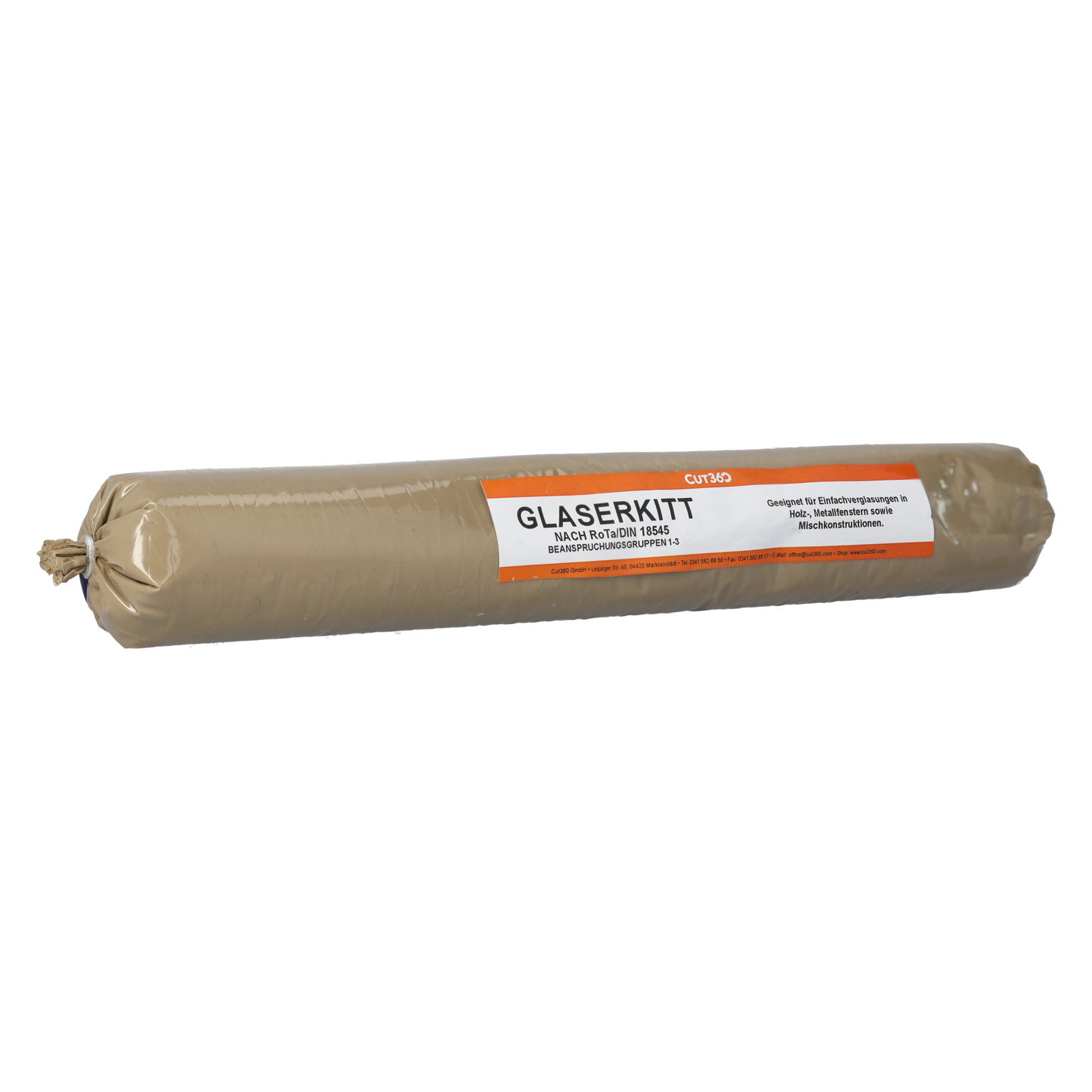 Glaserkitt - Fensterkitt für die Einfachverglasung von Fenstern | 1 kg Puppe 50mm, weichplastisch | Geeignet für Holz- und Metallrahmen | Made in Germany