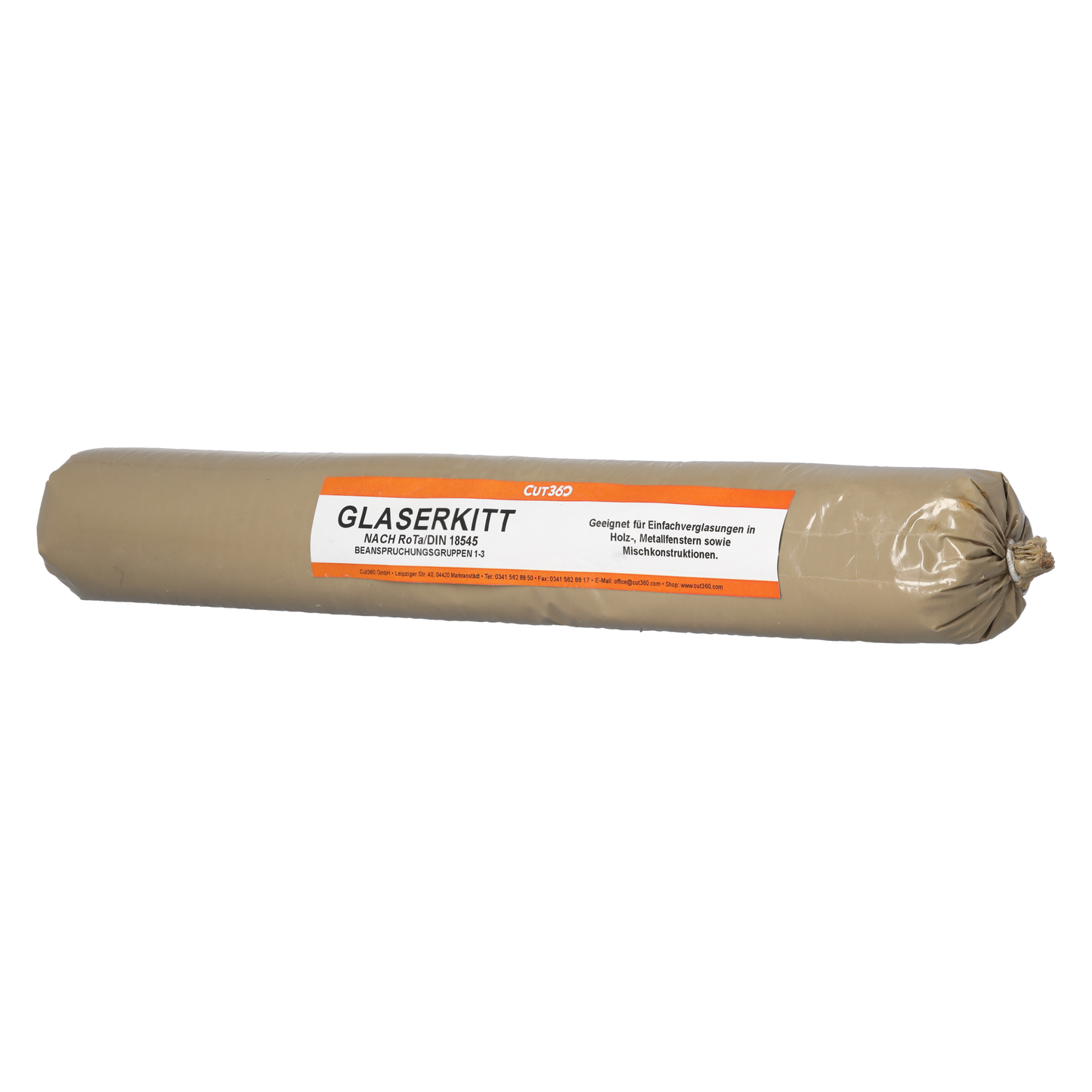 Glaserkitt - Fensterkitt für die Einfachverglasung von Fenstern | 1 kg Puppe 50mm, weichplastisch | Geeignet für Holz- und Metallrahmen | Made in Germany