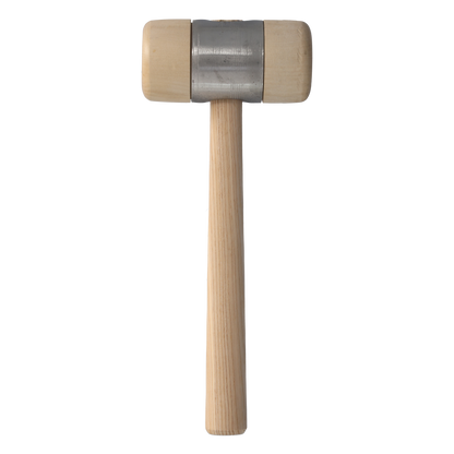 Exzellent gefertigter Holzhammer mit Hammerkopf aus Weißbuche und aufgepresstem Metallmantel 60x160mm/für Spengler, Schlosser-Klempner Dachdecker