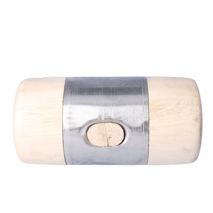 Cut360 Holzhammer | Weißbuche und aufgepresstem Metallmantel | Ø 90 mm Länge: 180 mm | 1100 g | Vielseitiger Holzklopfer für Holzbearbeitung | Klöpfel für Zimmerleute, Tischler & Schreiner