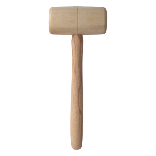 Cut360 Holzhammer | Weißbuche | Ø 60 mm Länge: 120 mm | 300 g | Vielseitiger Holzklopfer für Holzbearbeitung und Schnitzprojekte | Klöpfel für Zimmerleute, Tischler & Schreiner