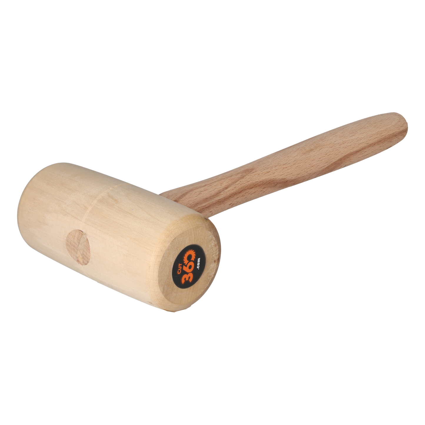 Cut360 Holzhammer | Weißbuche | Ø 60 mm Länge: 120 mm | 300 g | Vielseitiger Holzklopfer für Holzbearbeitung und Schnitzprojekte | Klöpfel für Zimmerleute, Tischler & Schreiner
