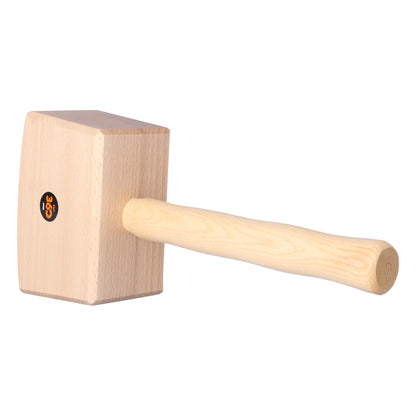 Cut360 Schreinerklüpfel Rotbuchenholz mit Eschestiel | 80 x 160 x 110 mm | 1050 g | Holzhammer für Tischler- u. Zimmerhandwerk | Schnitzhammer und Klopfwerkzeug vereint für präzise Ergebnisse