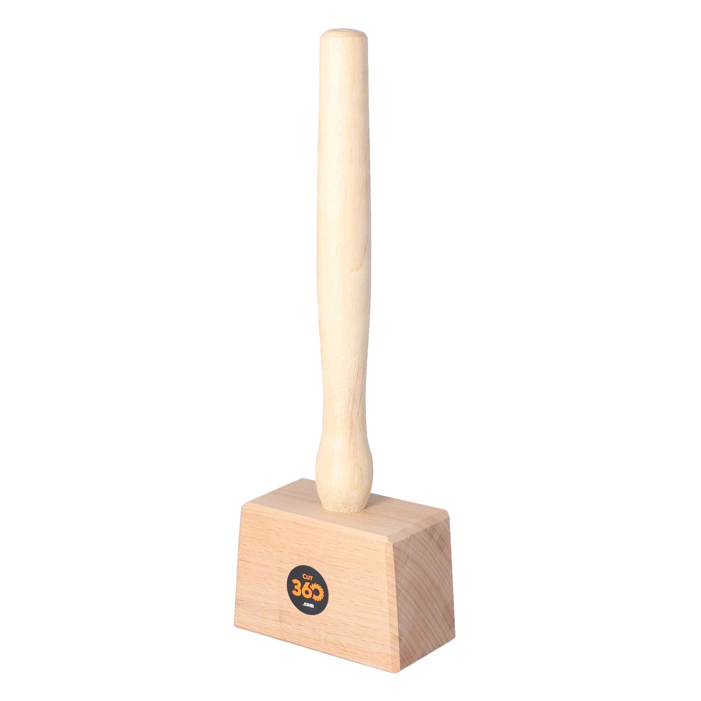 Cut360 Schreinerklüpfel Rotbuchenholz mit Eschestiel | 55 x 100 x 70 mm | 380 g | Holzhammer für Tischler- u. Zimmerhandwerk | Schnitzhammer und Klopfwerkzeug vereint für präzise Ergebnisse