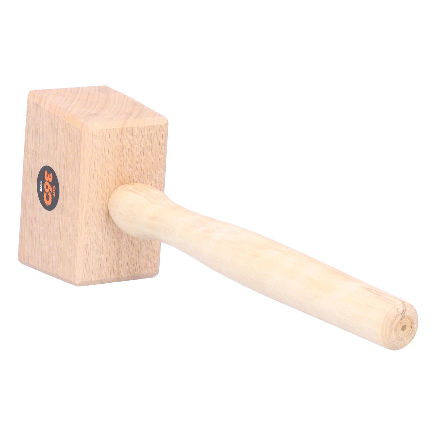 Cut360 Schreinerklüpfel Rotbuchenholz mit Eschestiel | 55 x 100 x 70 mm | 380 g | Holzhammer für Tischler- u. Zimmerhandwerk | Schnitzhammer und Klopfwerkzeug vereint für präzise Ergebnisse