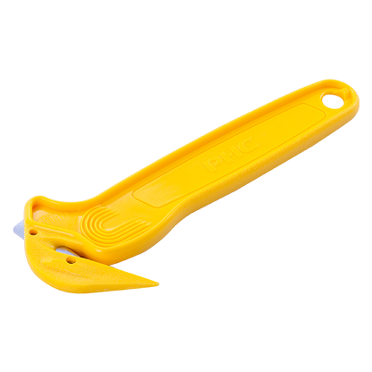 Pacific Handy Cutter® Sicherheitsmesser DFC-364, gelbes Cuttermesser mit Klebebandritzer und praktischer Öse