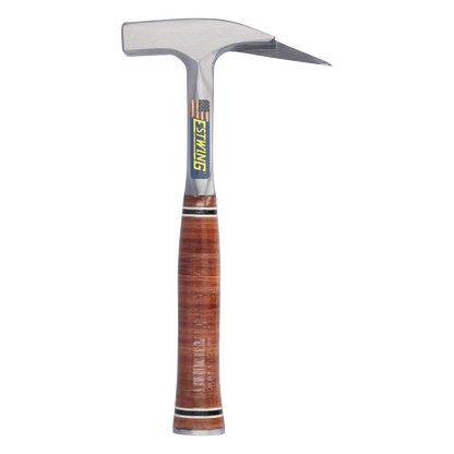 ESTWING Latthammer mit Ledergriff, Zimmermann/Dachdecker Hammer mit Magnetkopf, 24mm 600g, glatte Bahn, Gesamtgewicht: 925
