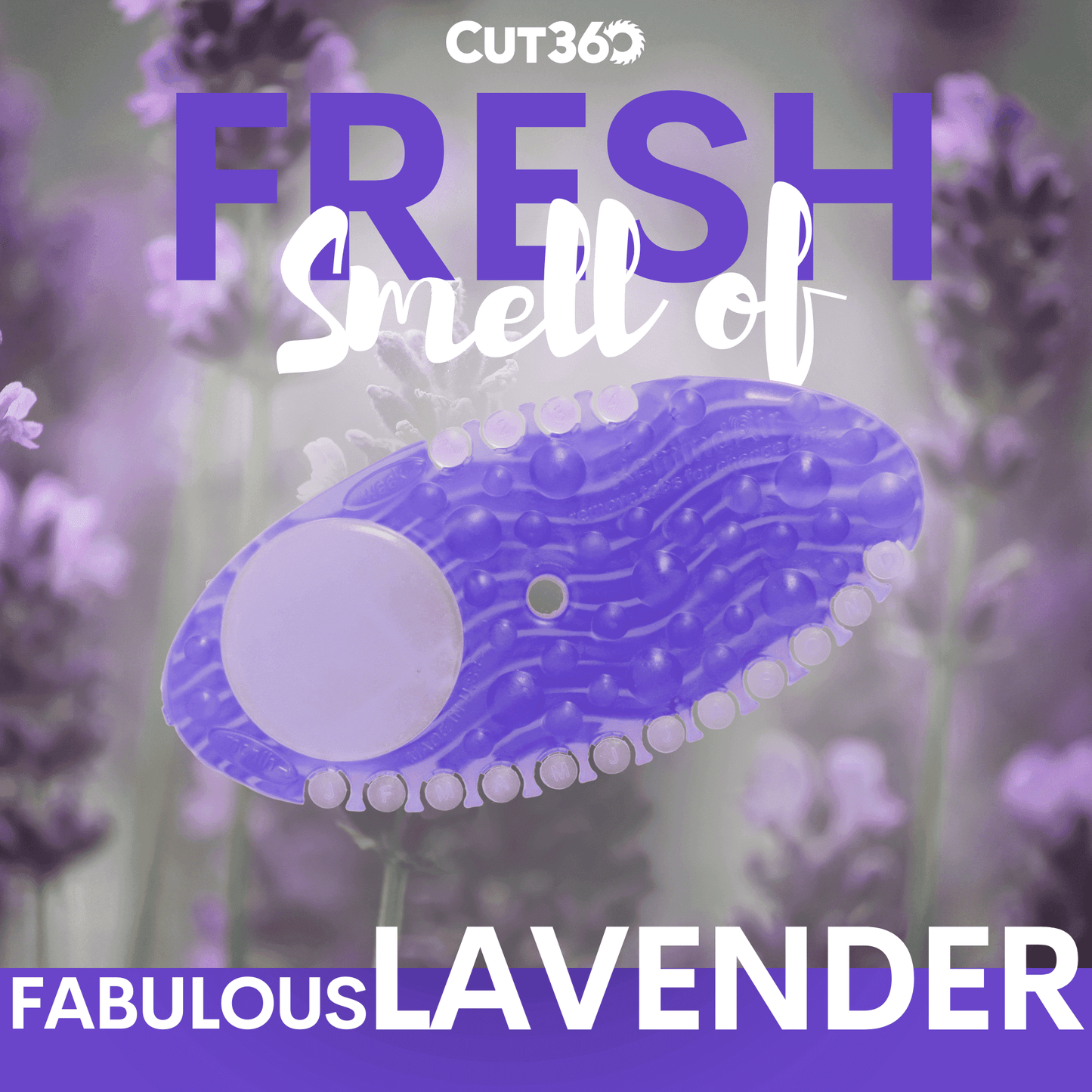 Cut360 Fresh Curve der WC Duft, 1 Stk, nachhaltiger und langanhaltender Toiletten-Duft Fabulous Lavender einfache Installation an jeder Oberfläche