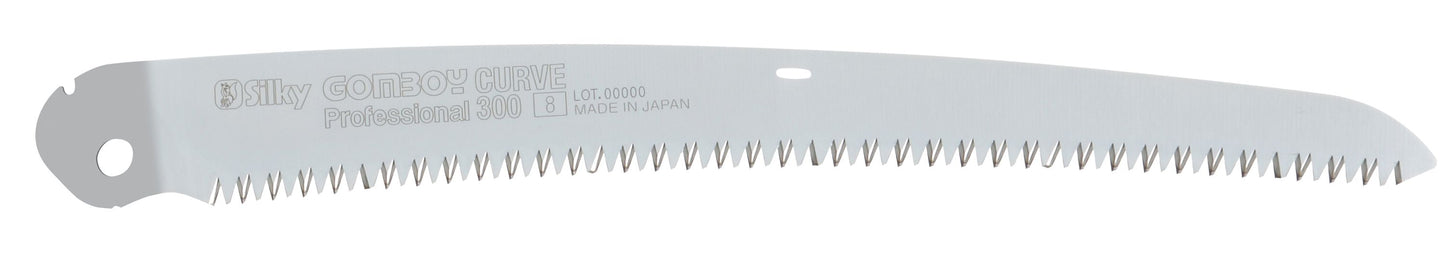 Silky Ersatzsägeblatt für Gomboy Curve 300mm, 8 ZpZ grob, gebogene Klinge als Wechselblatt und Ersatzblatt für die Japansäge, Ersatzklinge