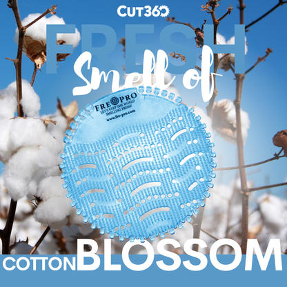 Cut360 Fresh Wave der WC Duft für Pissoir, 1 Stk, nachhaltiger und langanhaltender Toiletten-Duft Cotton Blossom mit reinigender Wirkung und Hygienefunktion, stillvoller Urinaleinsatz