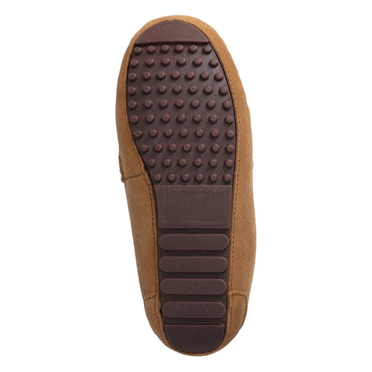 Heitmann Lammfell-Mokassin, Hüttenpatschen, Pantoffeln, Hausschuhe, camel/beige Gr. 37