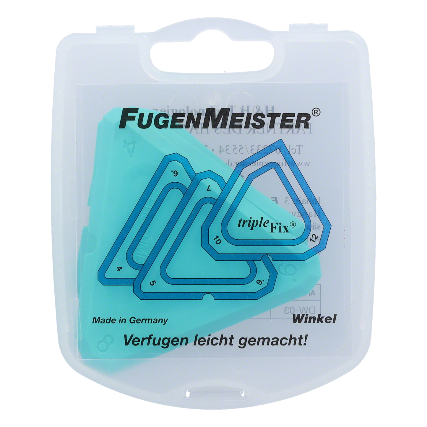 Fugenmeister Schablonensatz - Fugenglätter Winkel