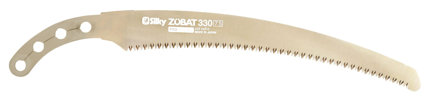 Silky Ersatzblatt für Handsäge Zübat Professional 330 mm | 7,5 Zähne/30 mm sehr grob | aggressiv gebogenes Zugsägeblatt mit Haken | passt für Zübat Hand- & Teleskopsägen