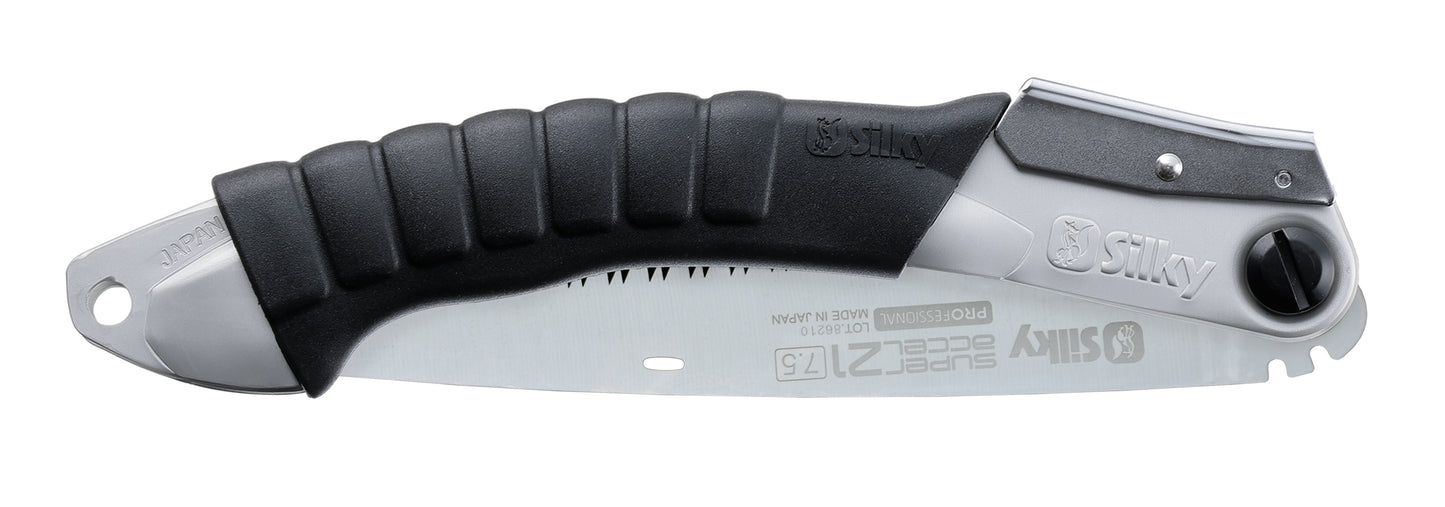 Silky Super Accel Allround-Klappsäge 210mm – leichte Zugsäge mit 7,5 ZpZ grober Zahnung – handliche Astsäge für Garten, Outdoor, Baumpflege – sicheres, präzises Schneiden – kompakt und robust