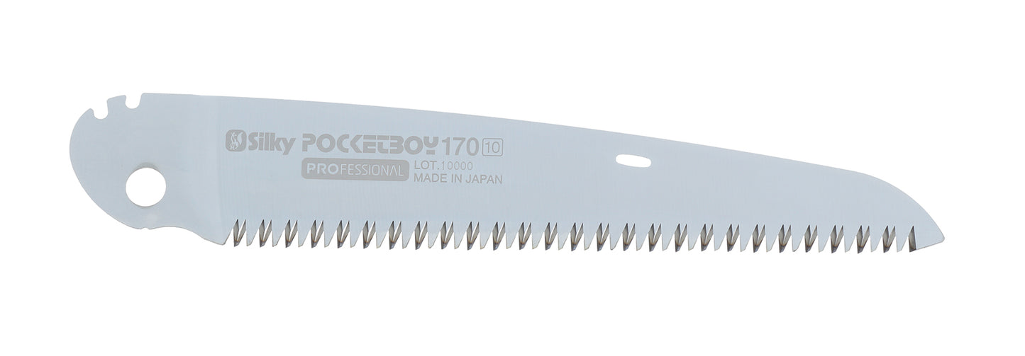 Silky Ersatzblatt für Pocketboy 170 mm – schwarz, Zahnung mittel – Original-Sägeblatt für Klappsäge – 10 Zähne/Zoll – sauberer Schnitt – impulsgehärtet – Made in Japan – Artikel 346-17