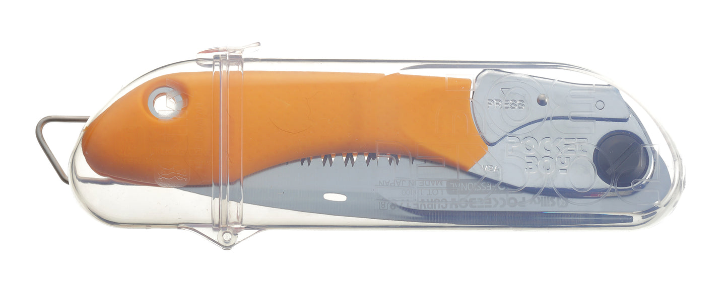 SILKY PocketBoy Curve 170 mm Professional Klappsäge | gebogenes Blatt, grob | Pull-Cut 15–20% schneller als gerade | impulsgehärtete Zähne | Gürtelholster Hartplastik