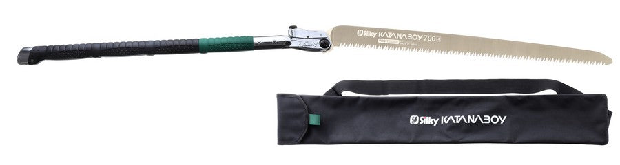 Silky Katanaboy 700mm Klappsäge –  grobe 4 ZpZ Japan-Zugsäge 70 cm Sägeblatt, ergonomischer Softgriff, folding Säge + Transporttasche – ideal für dicke Baumstämme & Forstarbeiten