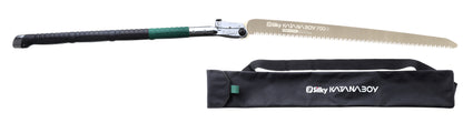 Silky Katanaboy 700mm Klappsäge –  grobe 4 ZpZ Japan-Zugsäge 70 cm Sägeblatt, ergonomischer Softgriff, folding Säge + Transporttasche – ideal für dicke Baumstämme & Forstarbeiten