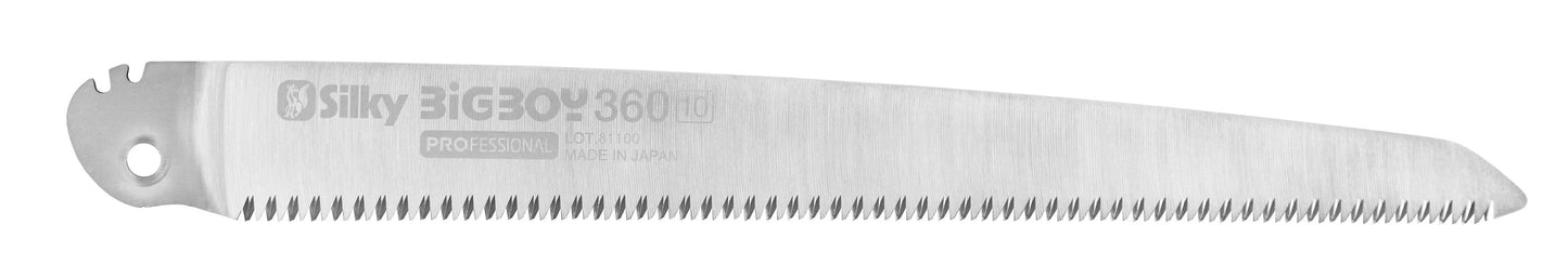 Silky Ersatzblatt für BigBoy 360mm Klappsäge schwarz | 10 ZpZ medium, Mirai-Me Verzahnung, Premium Stahl, Ersatzklinge für trockenes Holz, saubere Zugschnitte, robust, für Garten und Wald