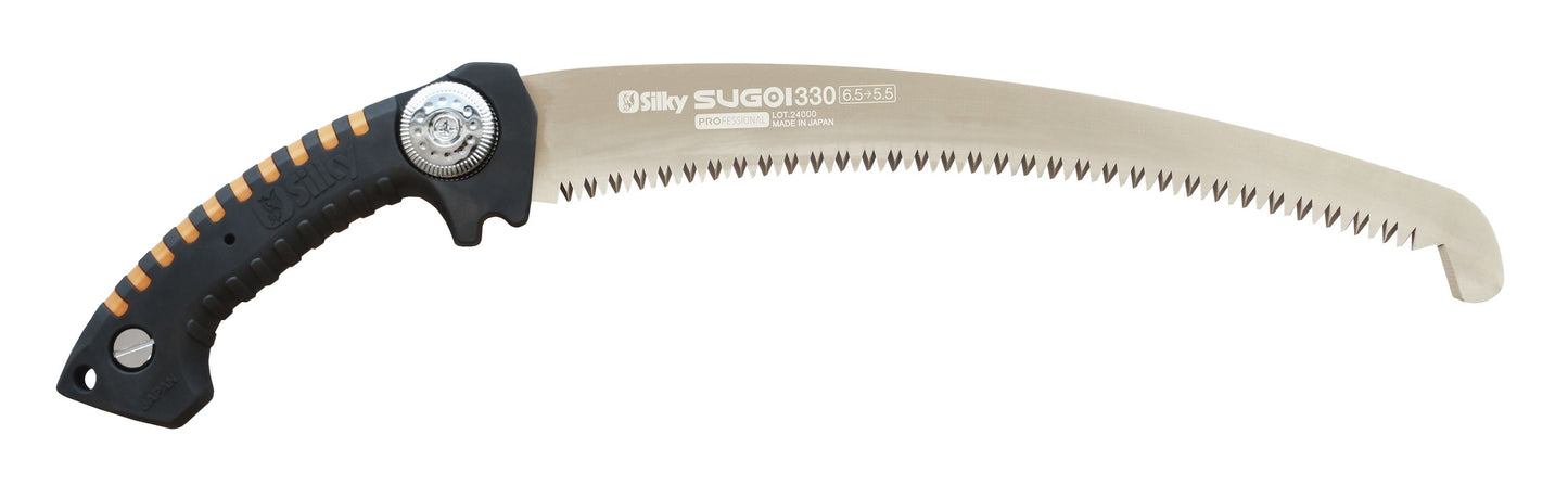 SILKY Profi-Baumsäge Sugoi 330 mm | 6,5 Zähne/30 mm grob | Mirai-Me Verzahnung nachschärfbar | gebogenes Sägeblatt | ergonomischer Gummigriff | präzise Schnitte in engen Astgabeln