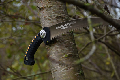 SILKY Profi-Baumsäge Sugoi 330 mm | 6,5 Zähne/30 mm grob | Mirai-Me Verzahnung nachschärfbar | gebogenes Sägeblatt | ergonomischer Gummigriff | präzise Schnitte in engen Astgabeln