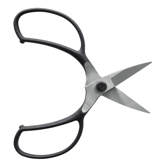 OKATSUNE Bonsai-Schere 201 | traditionelle Bonsai Basami mit Gummistopfen | 210 mm gesamt, 55 mm spitze Dünnklinge | präziser Formschnitt für Bonsai, Buchs & Kiefer