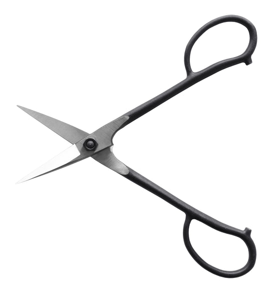 OKATSUNE Bonsai-Schere 206 | leichte Präzisions-Gartenschere mit langer Reichweite | 220 mm gesamt, 55 mm Spitze | 60–61 HRC Izumo Yasugi-Stahl, hohlgeschliffen | für Triebe & Blätter