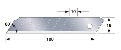 TAJIMA - Cutterklinge 18mm LCB-50, 10 Stück