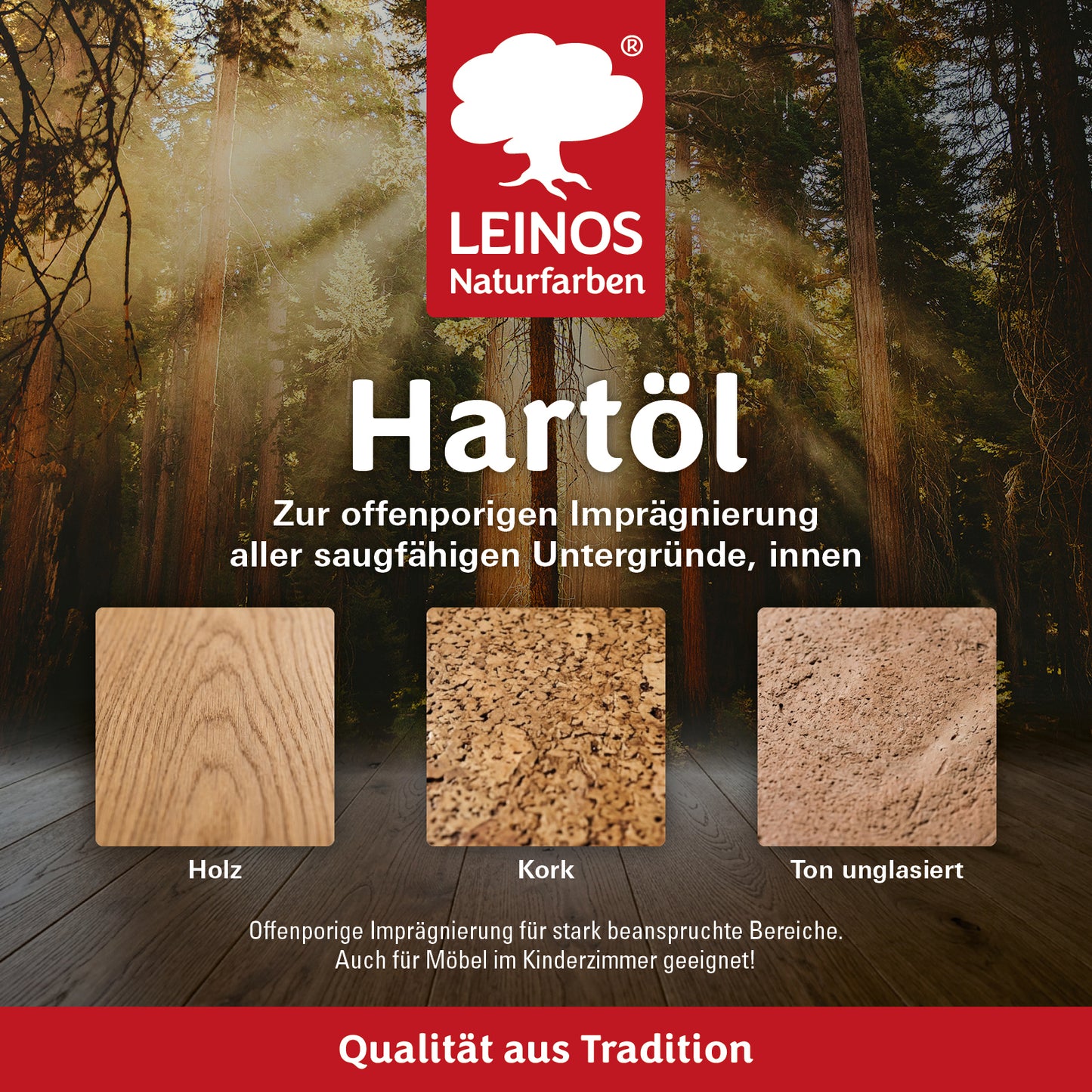 LEINOS Holzöl 10 l | Hartöl Pinie für Tische Möbel Arbeitsplatten | Teak Eiche Möbelöl für effektive Versiegelung und langanhaltenden Schutz im Innenbereich