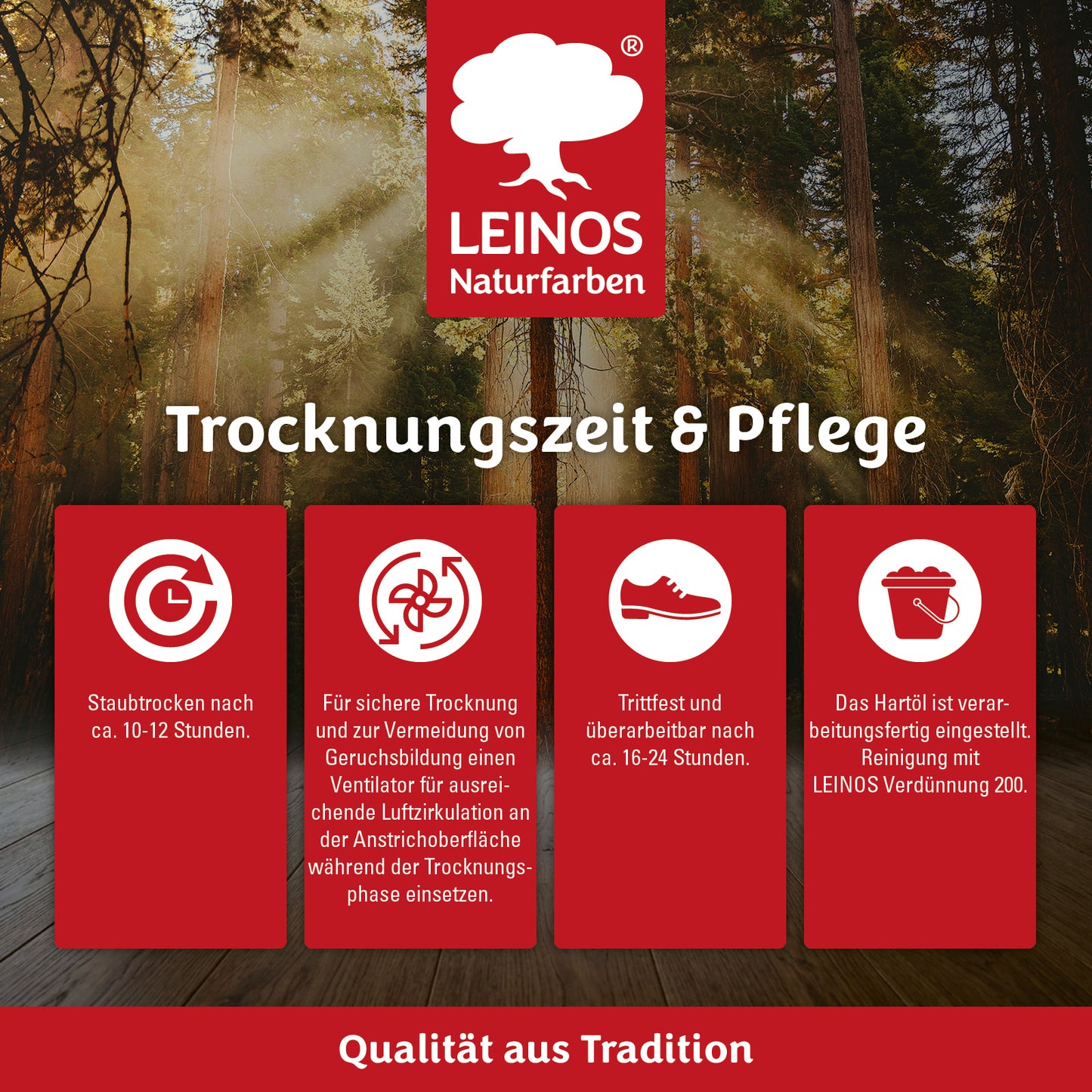LEINOS Holzöl 10 l | Hartöl Pinie für Tische Möbel Arbeitsplatten | Teak Eiche Möbelöl für effektive Versiegelung und langanhaltenden Schutz im Innenbereich