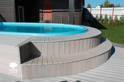 LEINOS Terrassenholzöl 236 | 2,5 Liter | Farbton: bräunlich  Hochwertiges Holzöl für außen | Für Terrassen, Zäune, Kinderspielgeräte  | Tiefer Holzschutz & leichte Anwendung