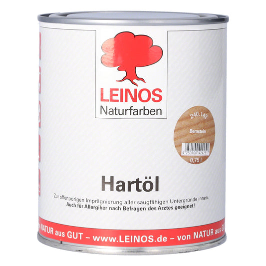 LEINOS Holzöl 750 ml | Hartöl Bernstein für Tische Möbel Arbeitsplatten | Teak Eiche Möbelöl für effektive Versiegelung und langanhaltenden Schutz im Innenbereich