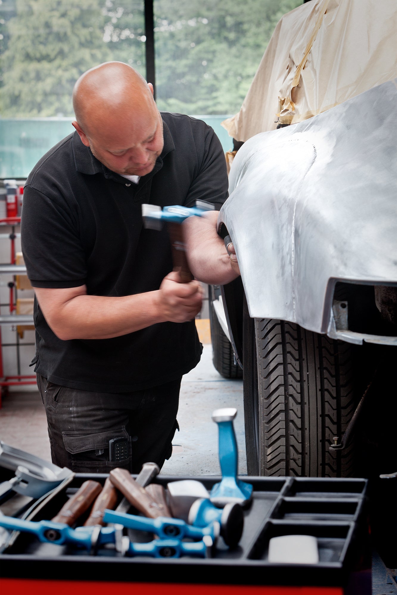 Picard Hebel- und Ausbeuleisen  950 g, 390 mm blau lackiert