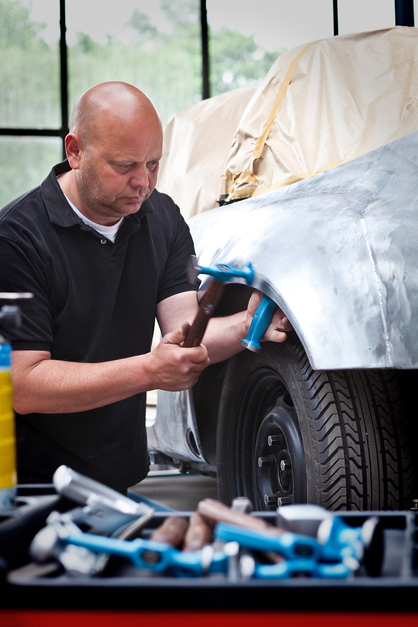 Picard Hebel- und Ausbeuleisen  950 g, 390 mm blau lackiert