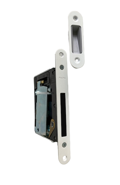 No-Ha mini 937 S5 Magnetschloss mit Verriegelung für Drehtüren, Toilette - kurze Verriegelungsplatte