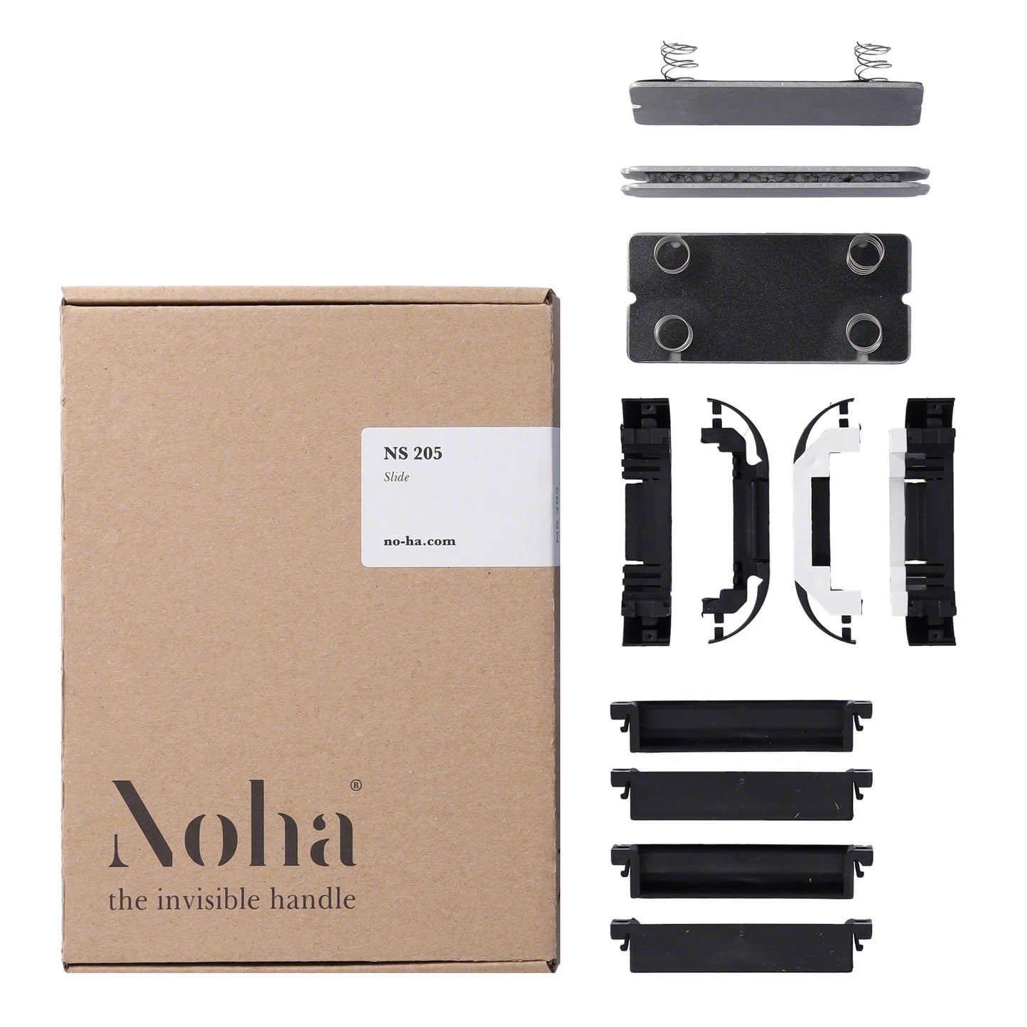 No-Ha NS einseitig oder zweiseitiger Schiebetürgriff für Schiebetüren (Türdicke 27 mm+, 37 mm+, 43 mm+, 48 mm+)