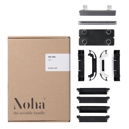 No-Ha NS einseitig oder zweiseitiger Schiebetürgriff für Schiebetüren (Türdicke 27 mm+, 37 mm+, 43 mm+, 48 mm+)