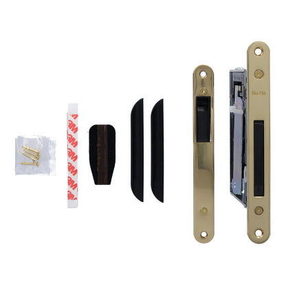 No-Ha Mini 937 S0 Magnetschloss mit Verriegelung für Drehtüren, WC - Lange Verriegelungsplatte