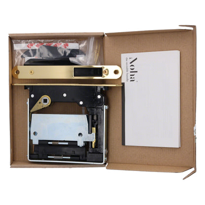 No-Ha Mini 937 S0 Magnetschloss mit Verriegelung für Drehtüren, WC - Lange Verriegelungsplatte