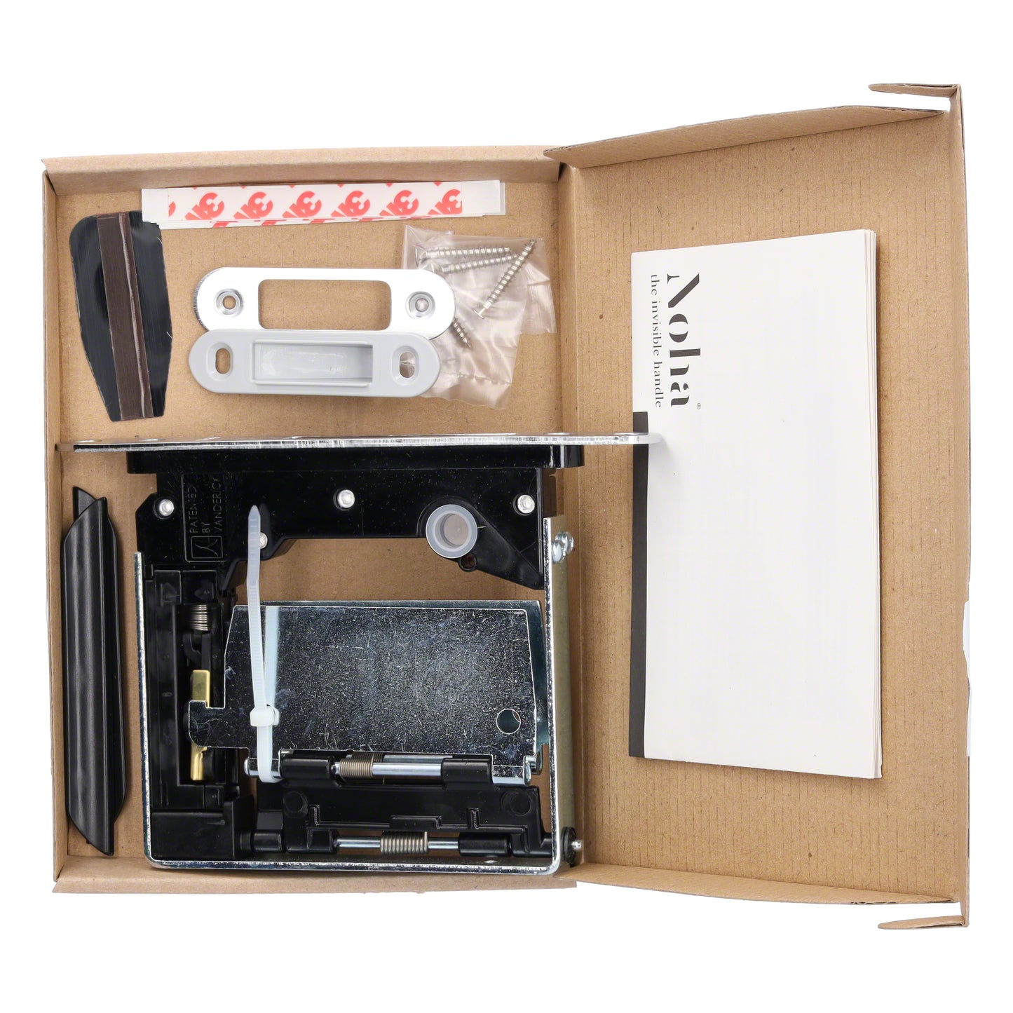 No-Ha® mini 938 | unsichtbarer Türgriff mit Magnetschloss für Drehtüren und weitere | vielseitig, wartungsfrei | Minimalistischer Türknauf passend für Türdicken von 36 mm bis 80 mm