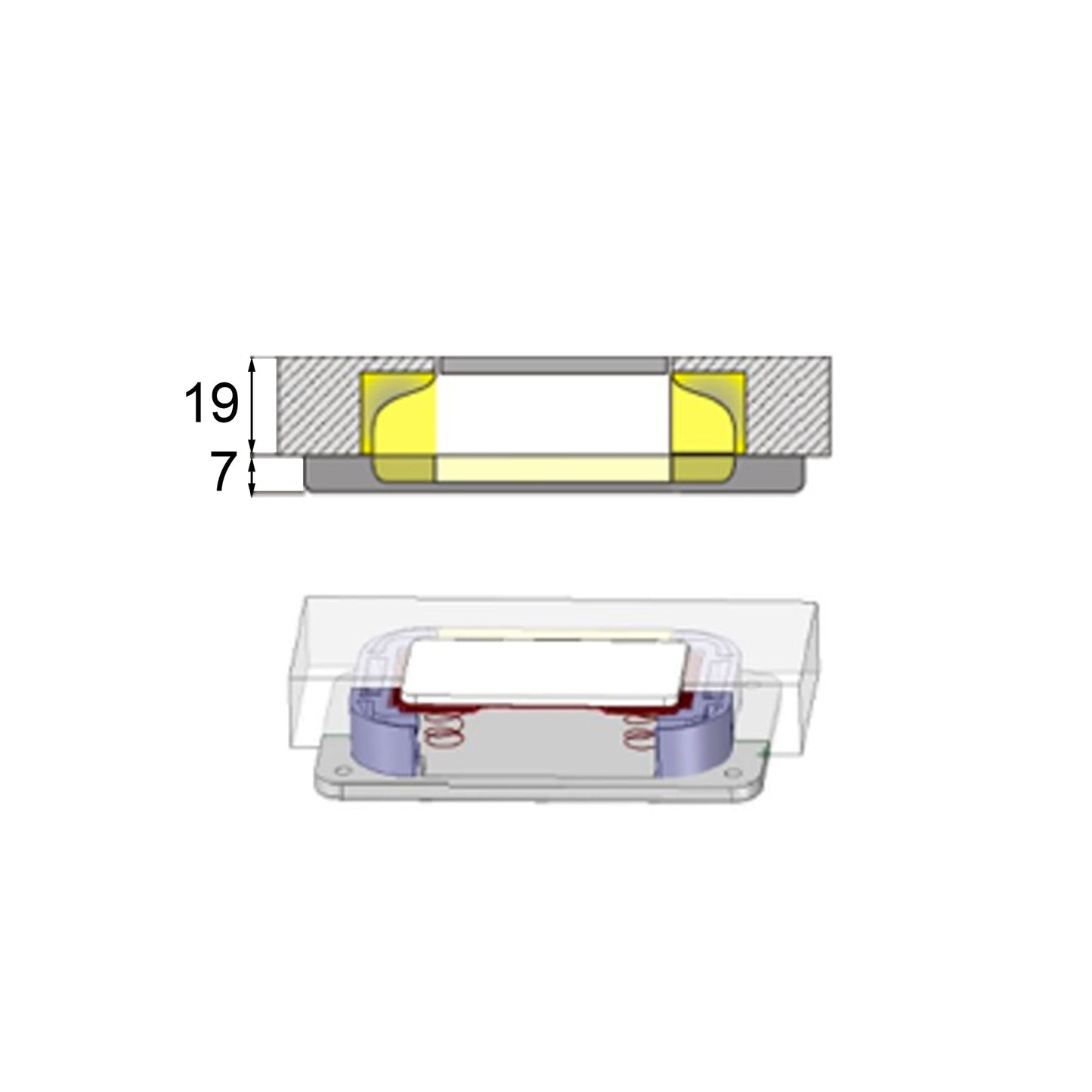 No-Ha NK 250 single für Möbeltüren Schranktüre Türdicke 19mm - 27mm (2 Stück)