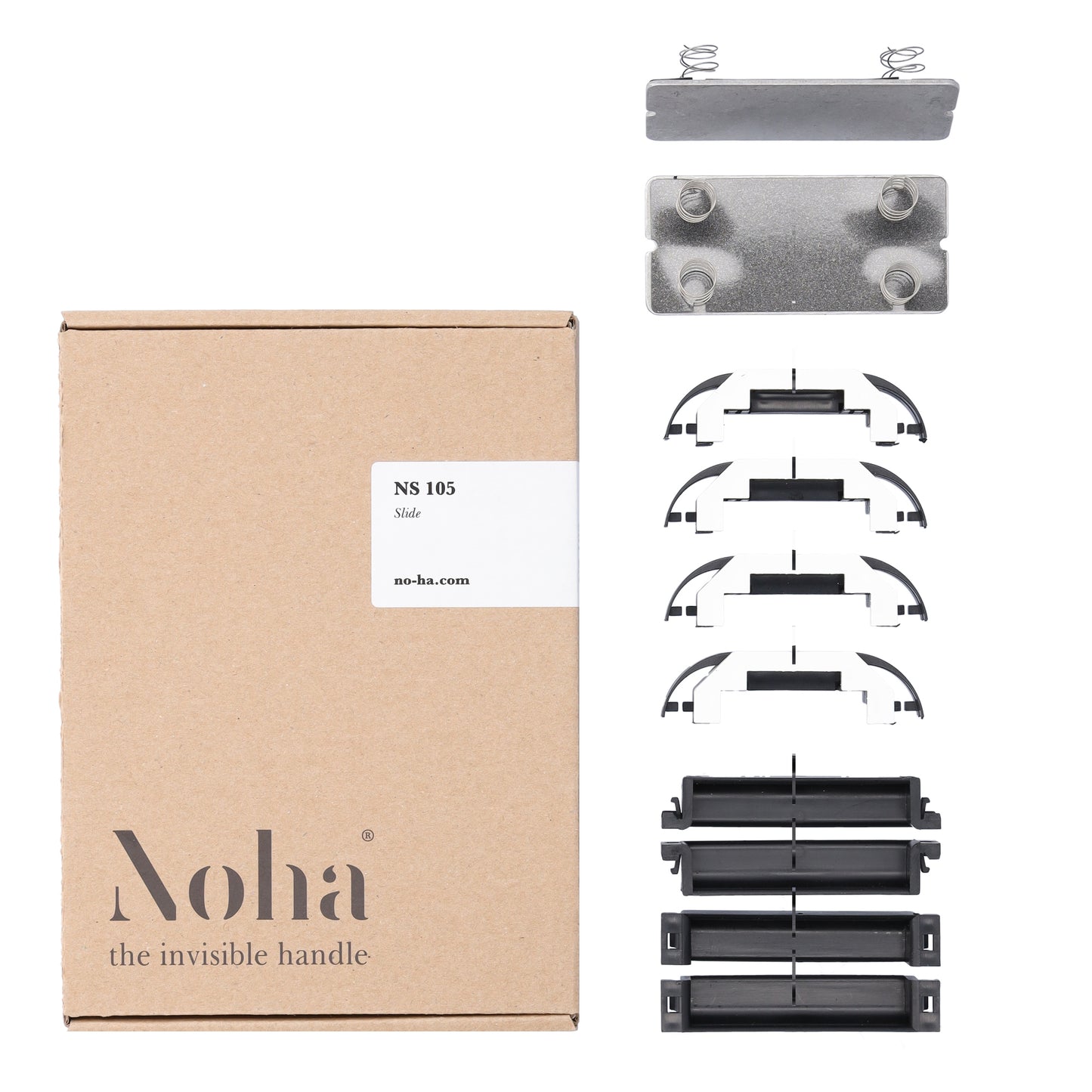 No-Ha NS einseitig oder zweiseitiger Schiebetürgriff für Schiebetüren (Türdicke 27 mm+, 37 mm+, 43 mm+, 48 mm+)