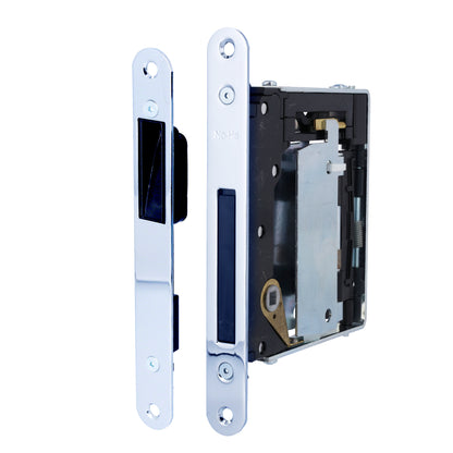 No-Ha Mini 937 S0 Magnetschloss mit Verriegelung für Drehtüren, WC - Lange Verriegelungsplatte