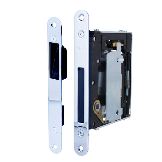 No-Ha Mini 937 S0 Magnetschloss mit Verriegelung für Drehtüren, WC - Lange Verriegelungsplatte