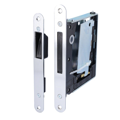 No-Ha Mini 937 S0 Magnetschloss mit Verriegelung für Drehtüren, WC - Lange Verriegelungsplatte