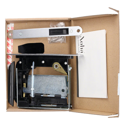 No-Ha Mini 937 S0 Magnetschloss mit Verriegelung für Drehtüren, WC - Lange Verriegelungsplatte